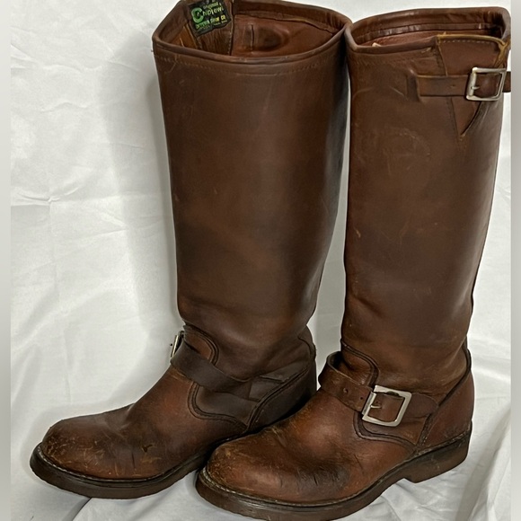 Vintage Chippewa Brown Snake Leather Boots With Buckle Straps Women’s - Picture 2 of 16